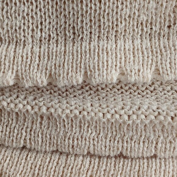 WOMENS CARDIGAN BY MADDI, 3/4 SLEEVE , BUTTON FRONT, BUTTERY CREAM COLOR - Picture 8 of 12